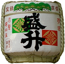 A cask of sake (rice wine) in a shrine
