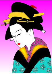 A woman with a formal Japanese hairstyle